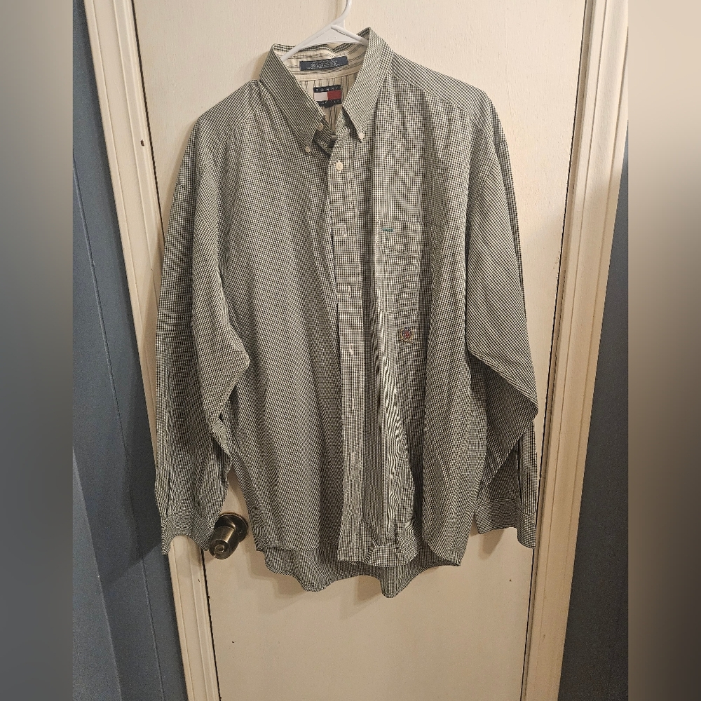 Men's Green Checkered Shirt Tommy Hilfiger